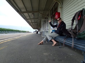 Waiting for a train, somewhere in New Zealand.